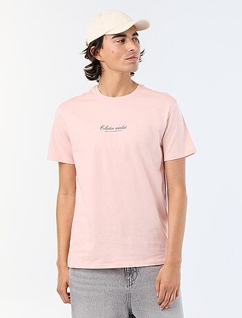 T-shirt en coton à col rond homme avec imprimé