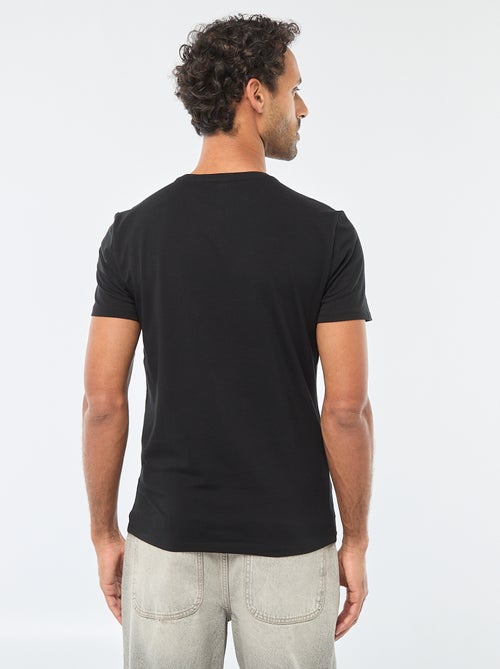 T-shirt pour homme en coton à col rond - Kiabi