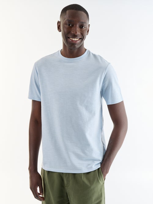 T-shirt pour homme uni à col rond - Kiabi