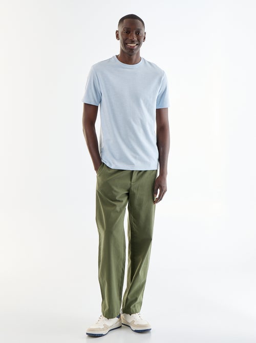 T-shirt pour homme uni à col rond - Kiabi