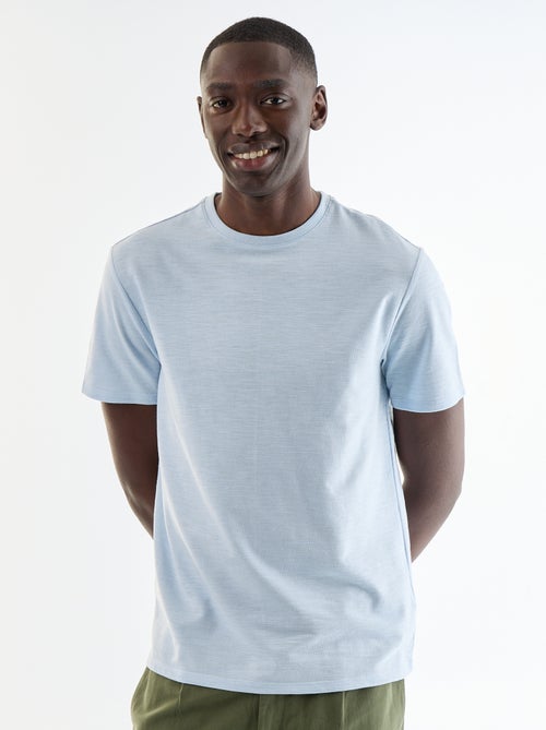 T-shirt pour homme uni à col rond - Kiabi