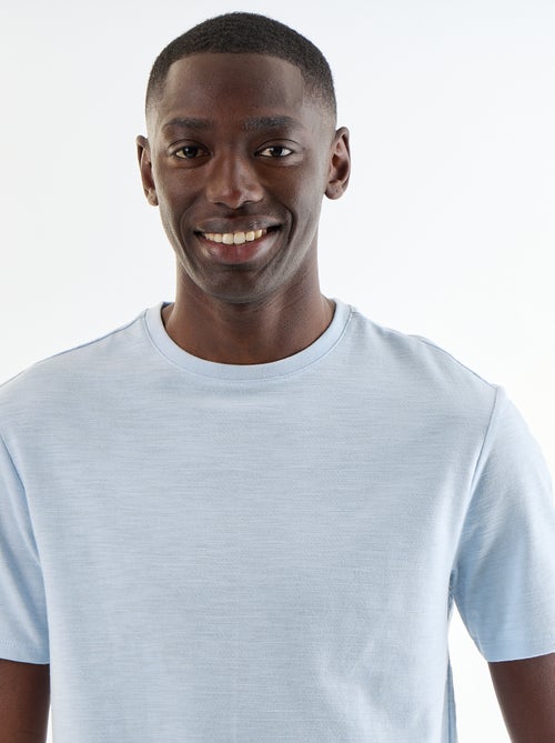 T-shirt pour homme uni à col rond - Kiabi