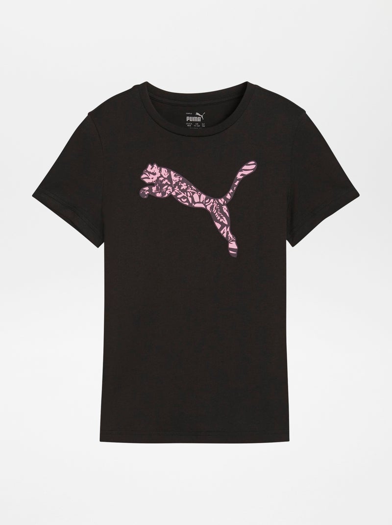 T-shirt 'Puma' avec logo design Noir - Kiabi