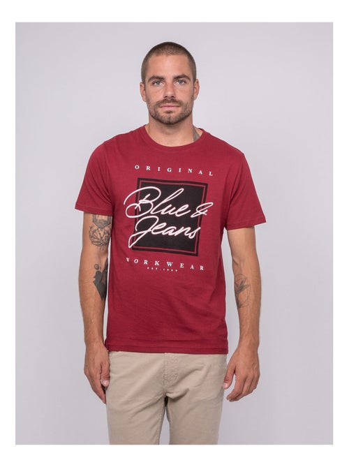 T-shirt pur coton à motif jablote - Kiabi