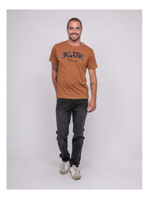 T-shirt pur coton à motif jackhorn - Kiabi