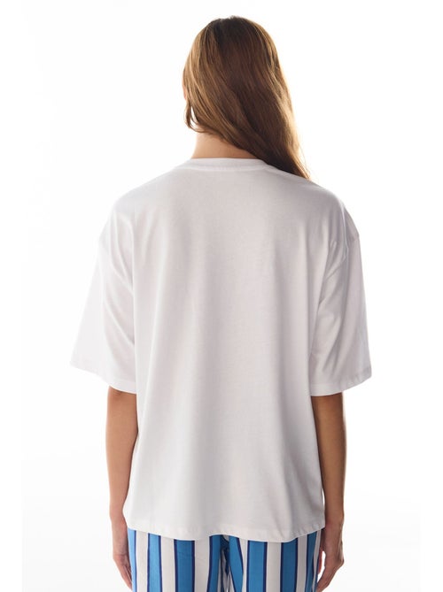 T-shirt pyjamatop met vacation slogan-print en korte mouwen penti - Kiabi T-shirt pyjamatop met vacation slogan-print en korte mouwen penti - Kiabi