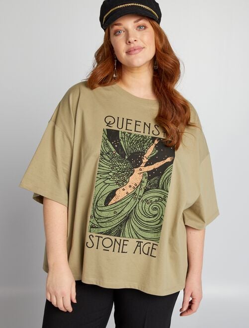 T-shirt 'Queens of the stone age' à col rond - Kiabi