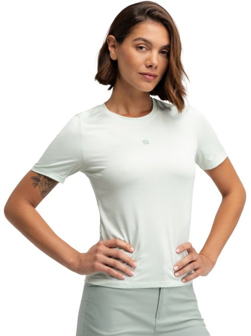 T-shirt randonnée manches courtes femme randonnée femme clarity mint - Kiabi