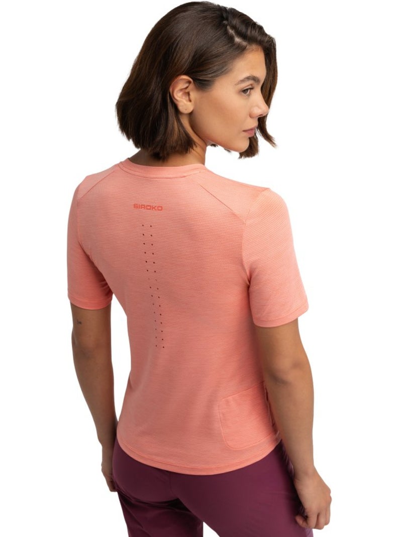 T-shirt randonnée manches courtes femme randonnée femme clarity Rose - Kiabi