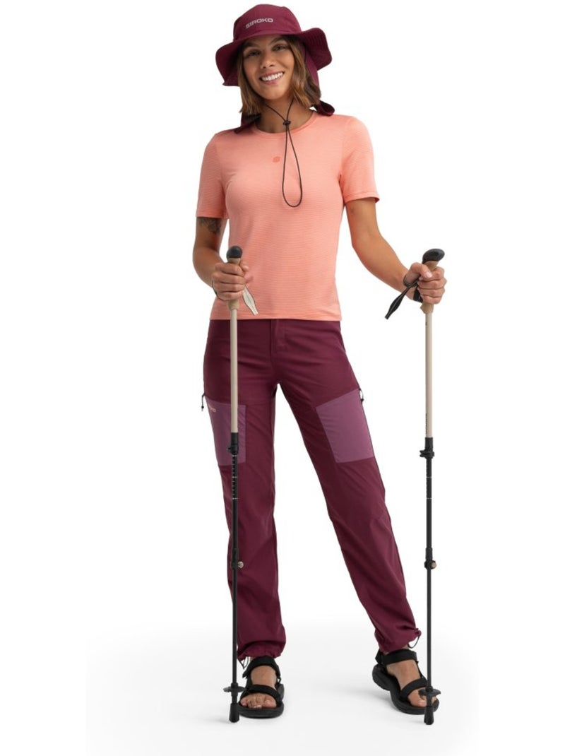 T-shirt randonnée manches courtes femme randonnée femme clarity Rose - Kiabi