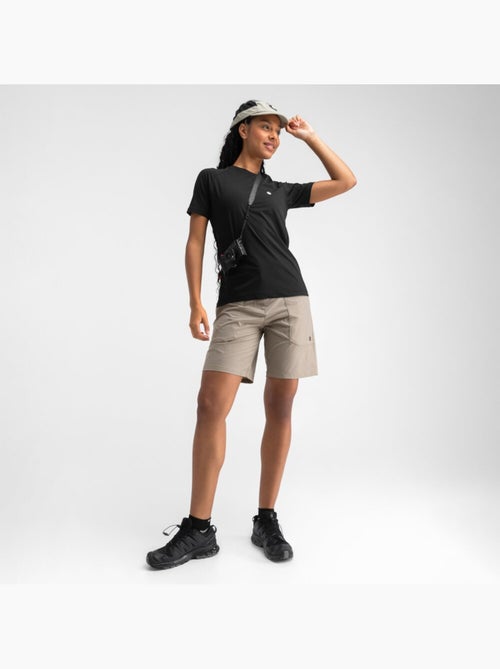 T-shirt randonnée manches courtes femme randonnée femme eiger - Kiabi