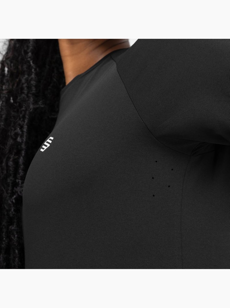 T-shirt randonnée manches courtes femme randonnée femme eiger Noir - Kiabi