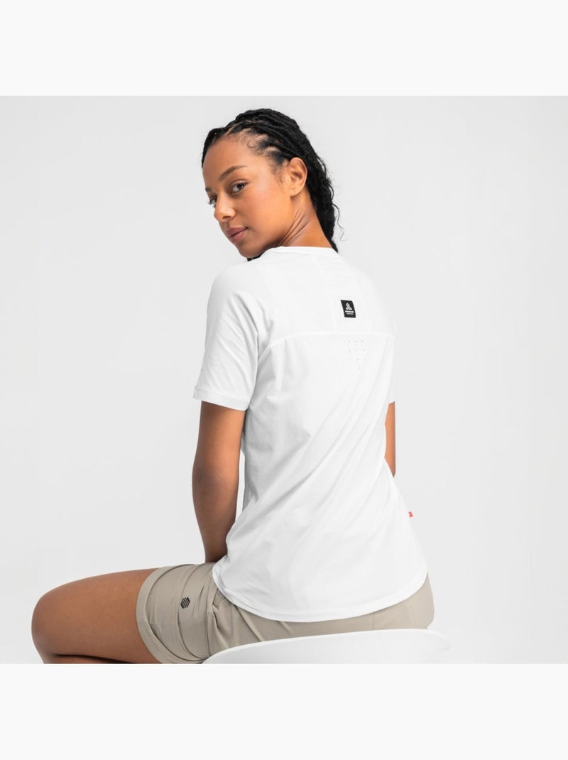 T-shirt randonnée manches courtes femme randonnée femme plitvice Blanc - Kiabi