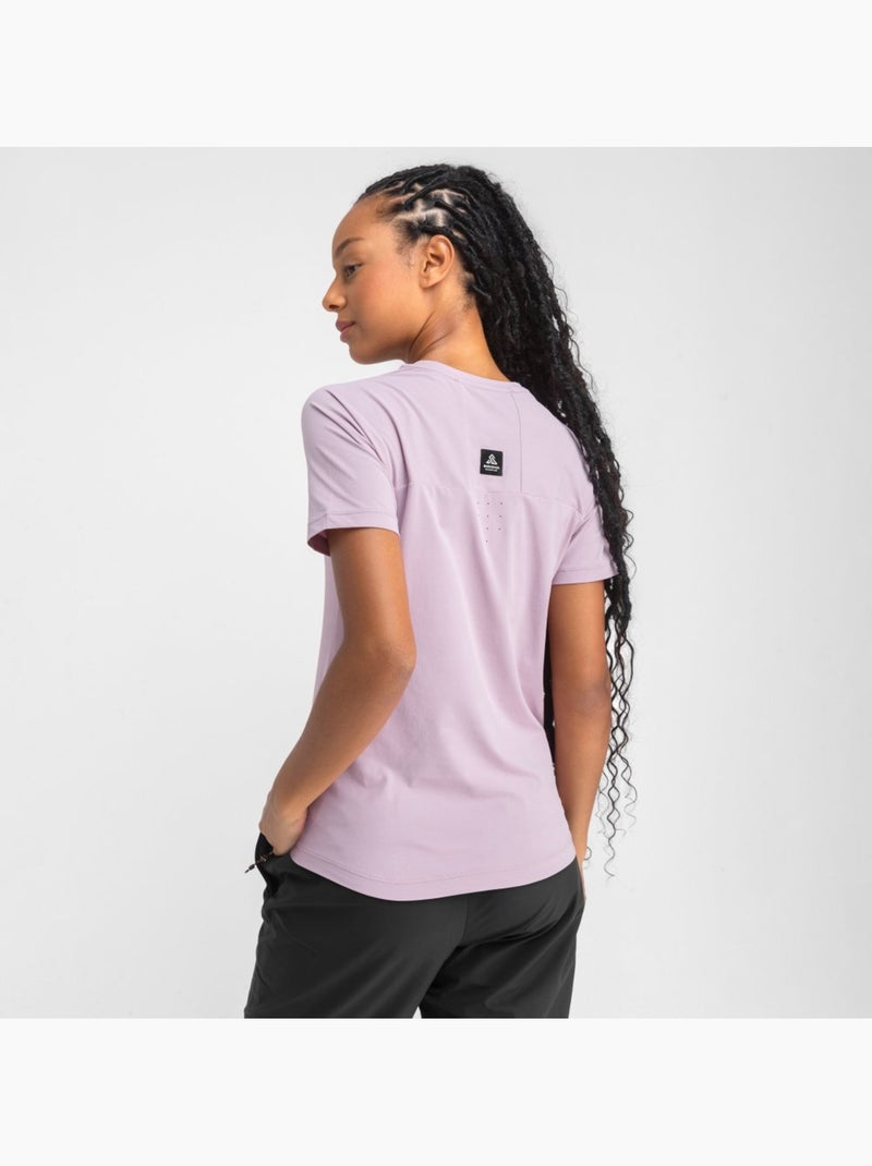 T-shirt randonnée manches courtes femme randonnée femme stave Violet - Kiabi