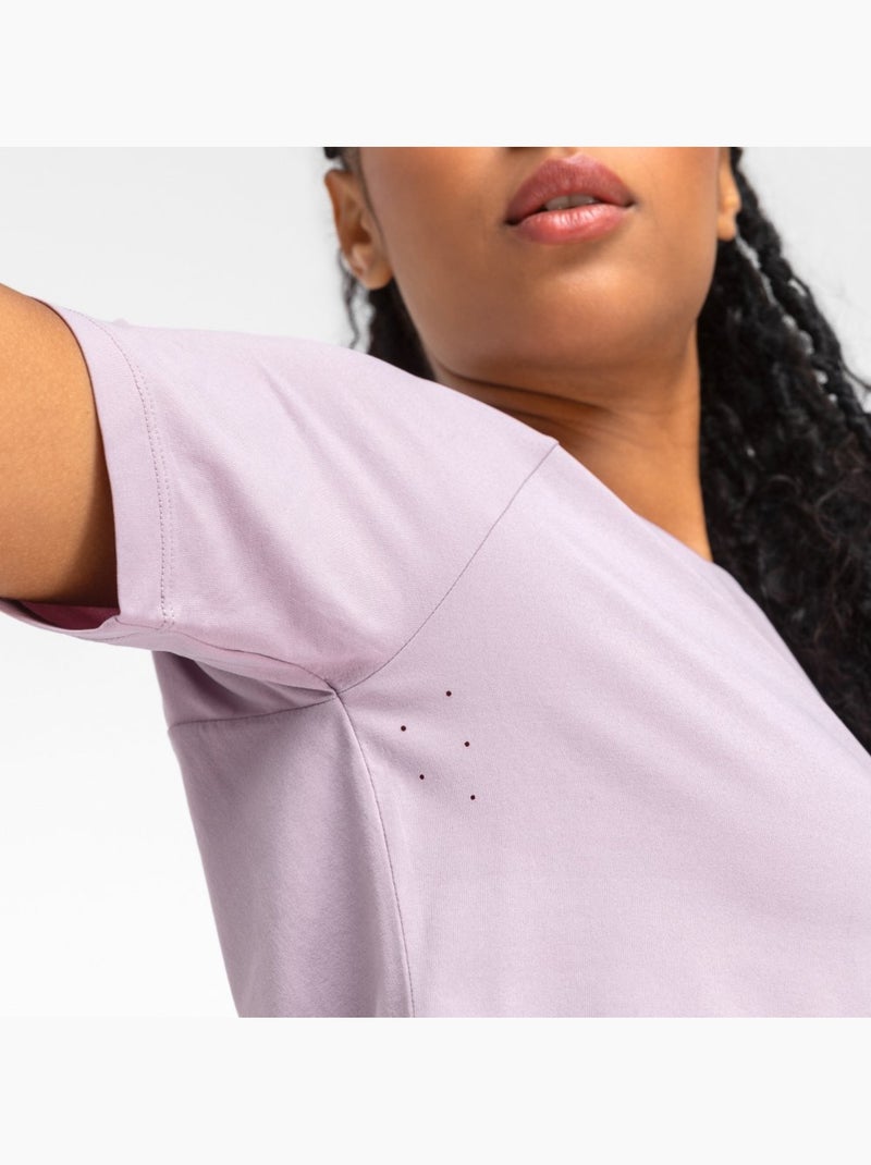 T-shirt randonnée manches courtes femme randonnée femme stave Violet - Kiabi