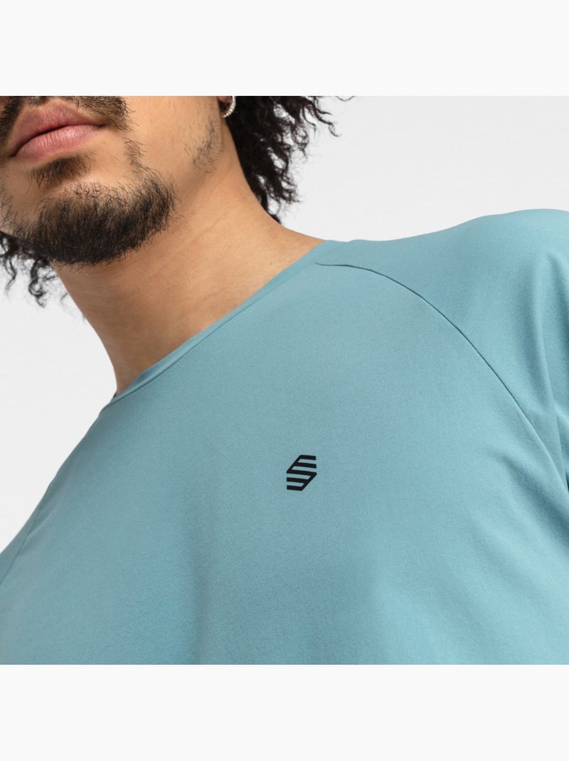 T-shirt randonnée manches courtes homme randonnée homme bay Bleu - Kiabi