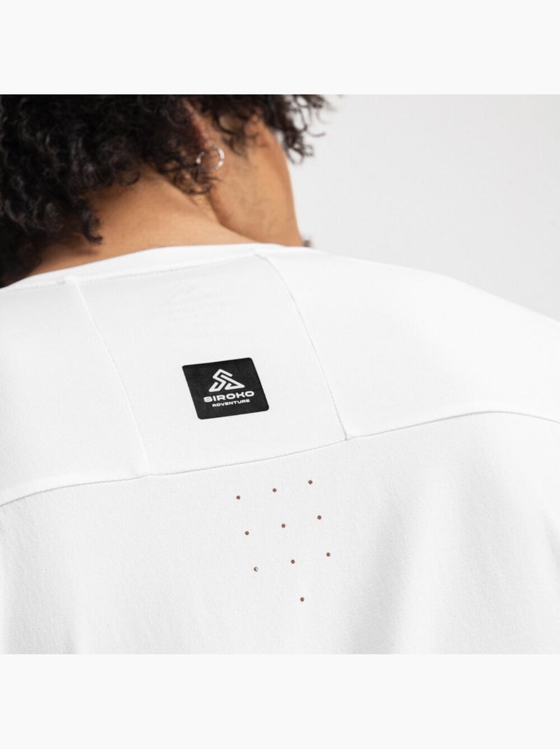 T-shirt randonnée manches courtes homme randonnée homme picos Blanc - Kiabi