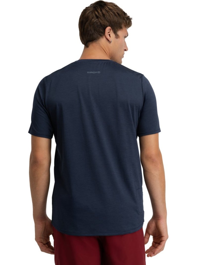 T-shirt randonnée manches courtes homme randonnée homme scout marine Bleu - Kiabi