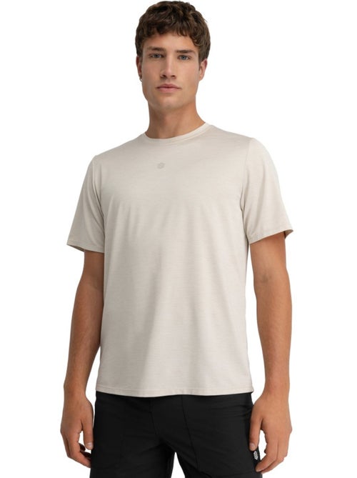 T-shirt randonnée manches courtes homme randonnée homme scout sand - Kiabi