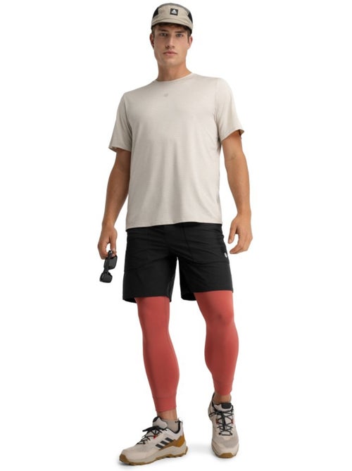 T-shirt randonnée manches courtes homme randonnée homme scout sand - Kiabi