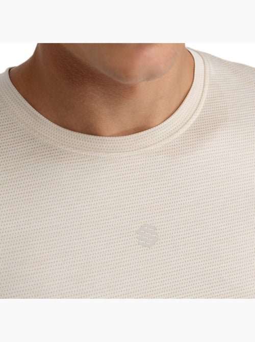 T-shirt randonnée manches courtes homme randonnée homme scout sand - Kiabi