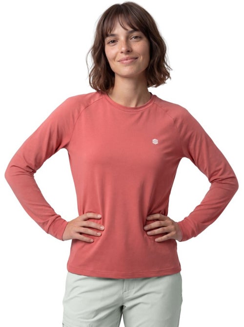 T-shirt randonnée manches longues femme femme nahuel-w brick - Kiabi