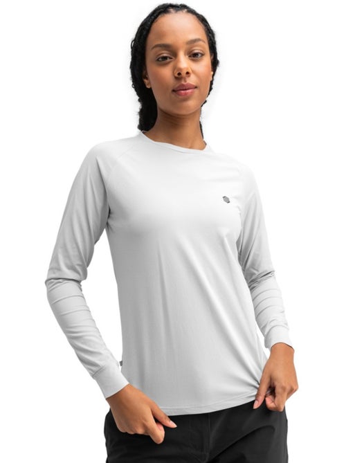 T-shirt randonnée manches longues femme randonnée femme ascend - Kiabi