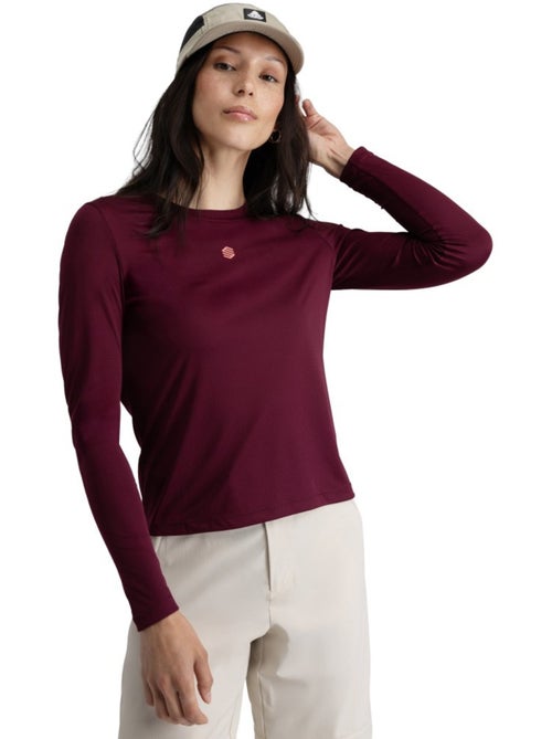 T-shirt randonnée manches longues femme randonnée femme wander - Kiabi