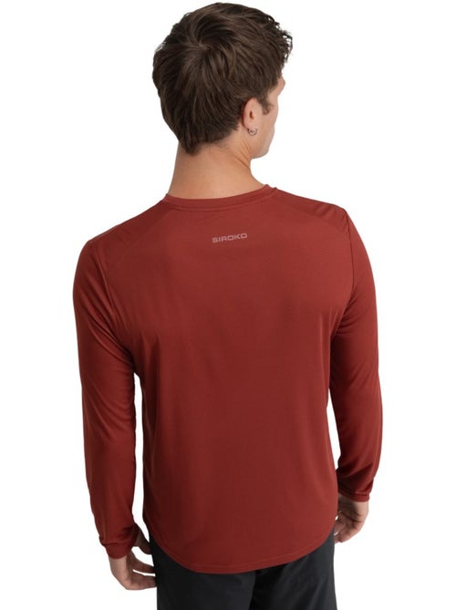 T-shirt randonnée manches longues homme randonnée homme reserve maroon - Kiabi