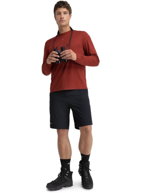 T-shirt randonnée manches longues homme randonnée homme reserve maroon - Kiabi