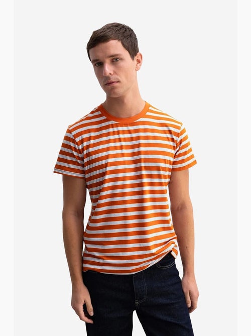 T-shirt rayé à col rond coupe ajustée giesto - Kiabi T-shirt rayé à col rond coupe ajustée giesto - Kiabi