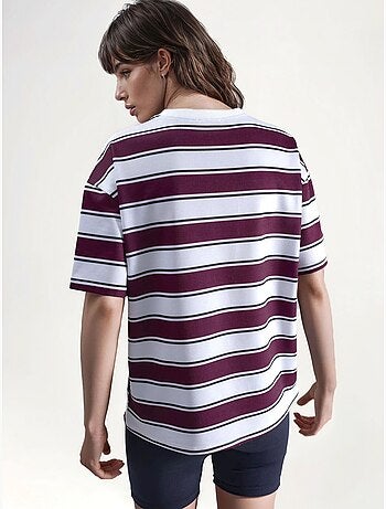 T-shirt rayé à col rond et coupe confortable hiccup