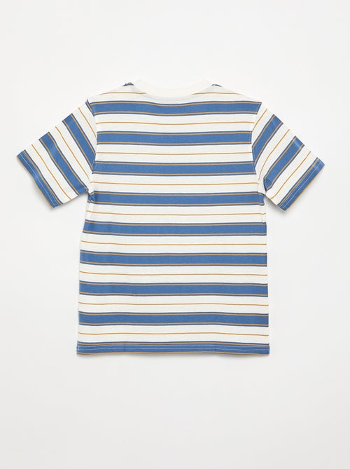 T-shirt rayé à manches courtes - Kiabi
