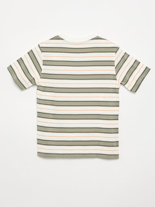 T-shirt rayé à manches courtes - Kiabi