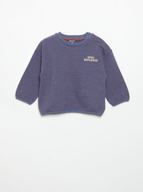 T-shirt rayé manches longues - Kiabi