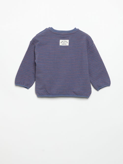 T-shirt rayé manches longues - Kiabi