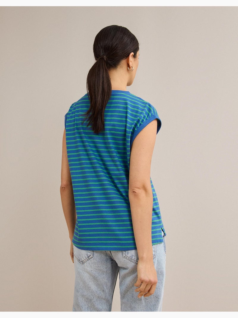 T-shirt rayé, MO Fashion Bleu - Kiabi