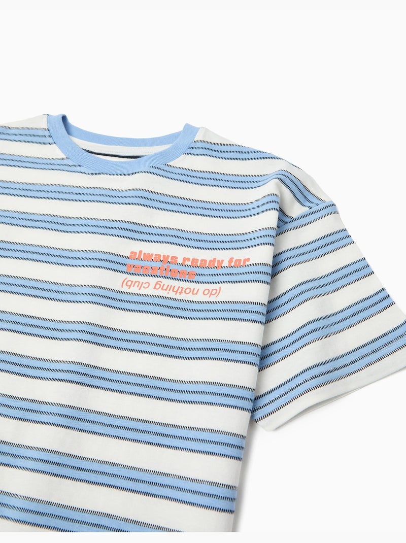 T-shirt rayé, MO Fashion Bleu - Kiabi