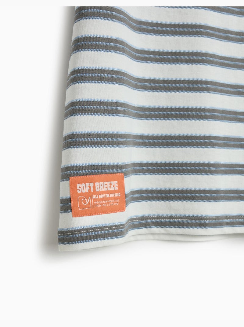 T-shirt rayé, MO Fashion Gris - Kiabi