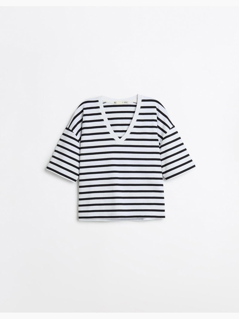 T-shirt rayé, MO Fashion Noir - Kiabi