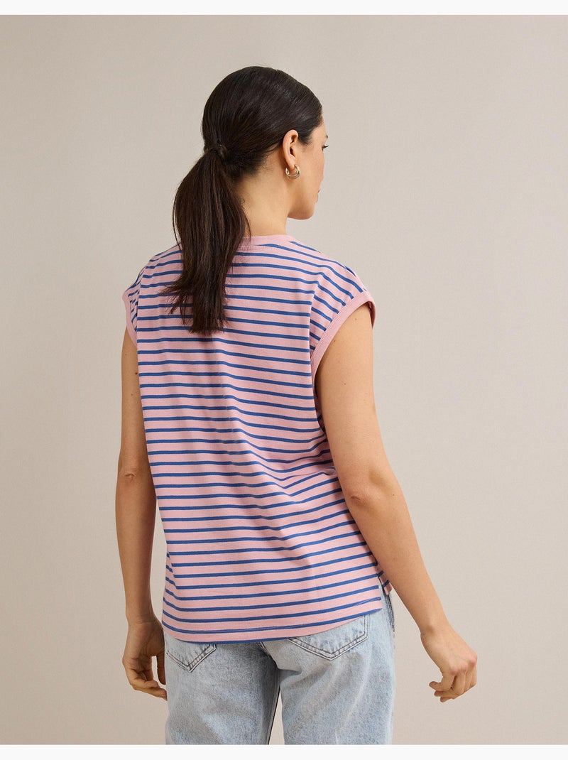 T-shirt rayé, MO Fashion Rose - Kiabi