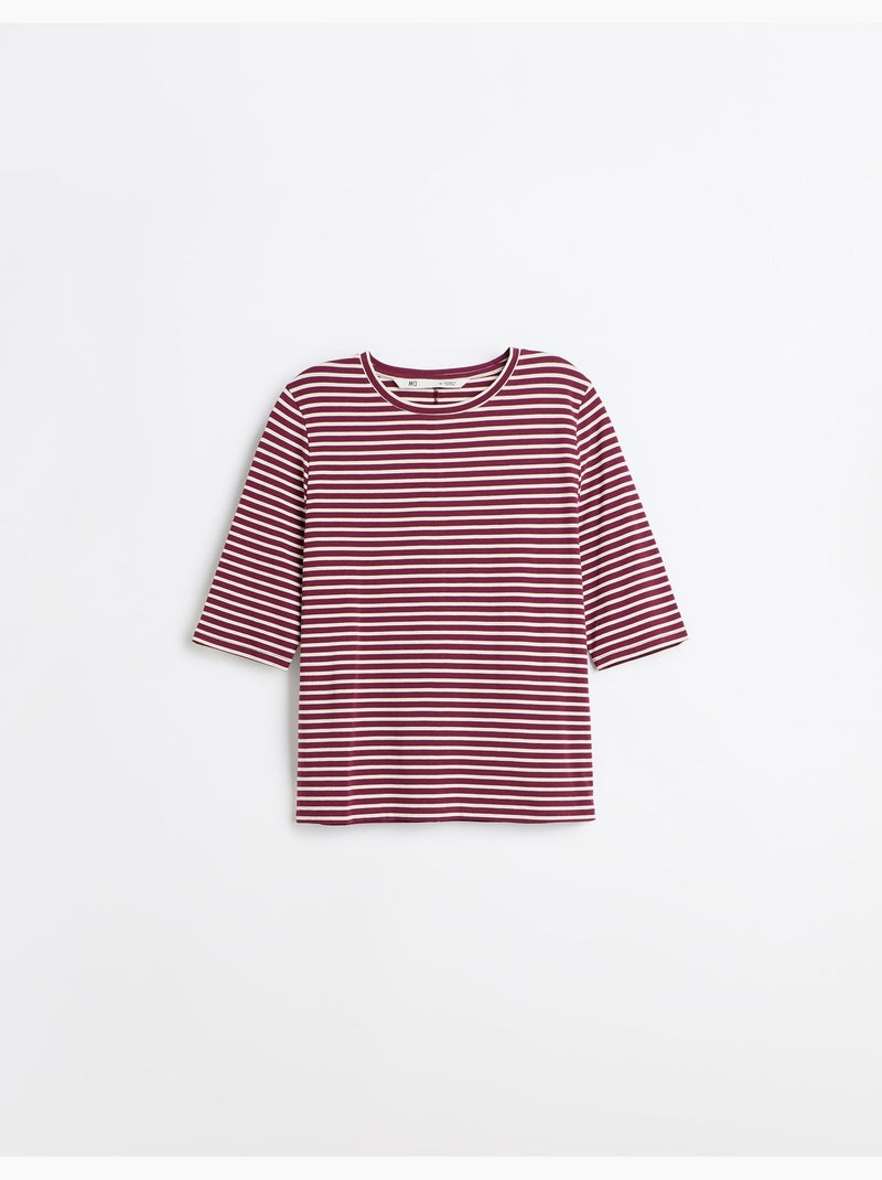 T-shirt rayé, mo fashion Rouge - Kiabi