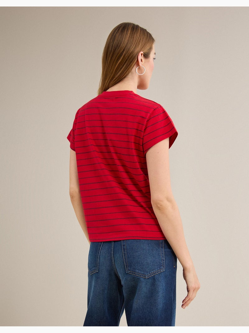 T-shirt rayé, MO Fashion Rouge - Kiabi