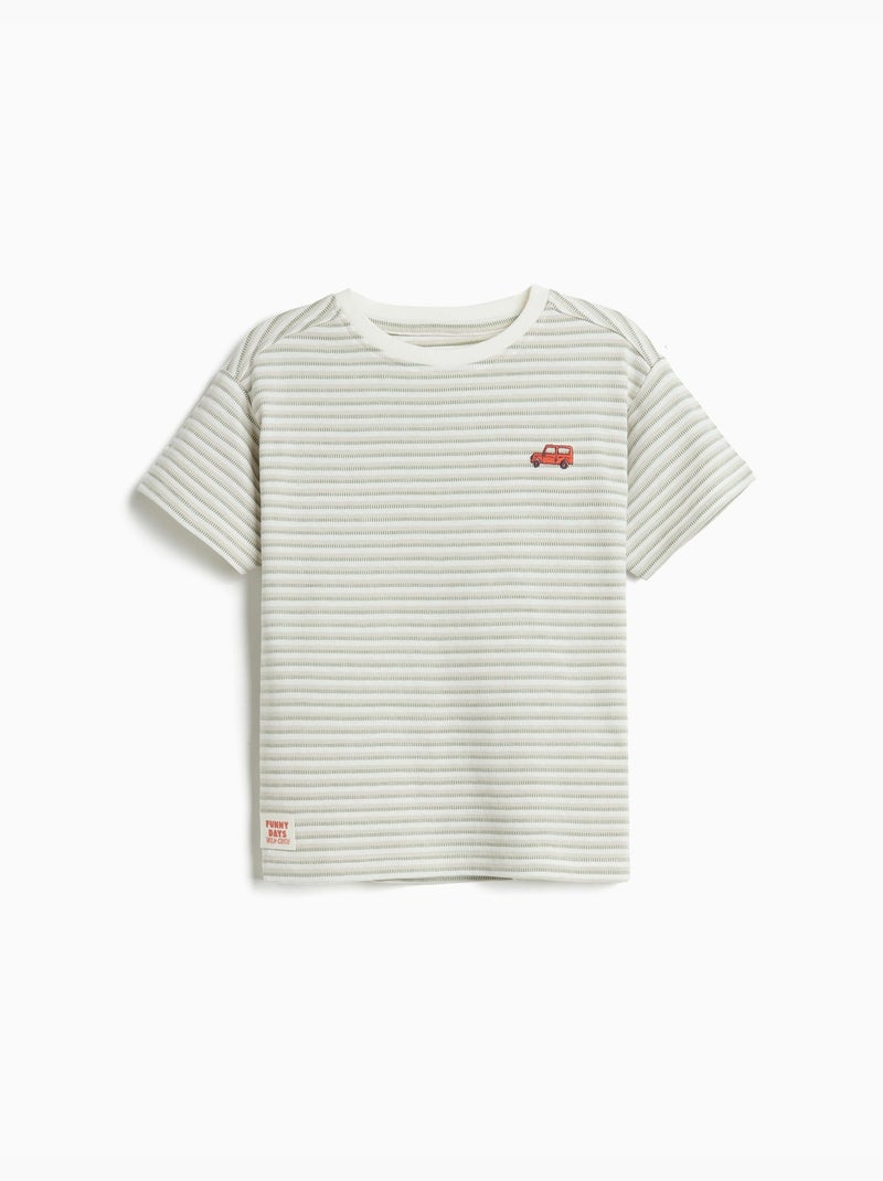 T-shirt rayé, MO Fashion Vert - Kiabi