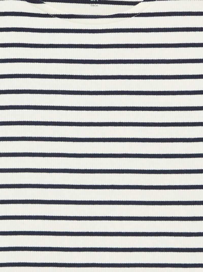 T-shirt rayé sans manches Bleu - Kiabi