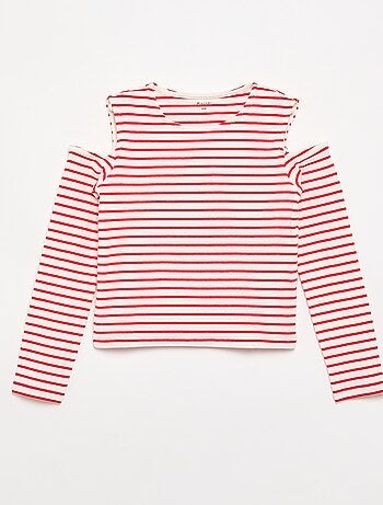 T-shirt rayé sans manches