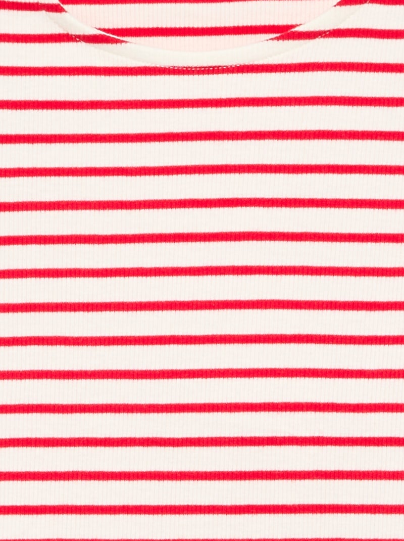 T-shirt rayé sans manches Rouge - Kiabi