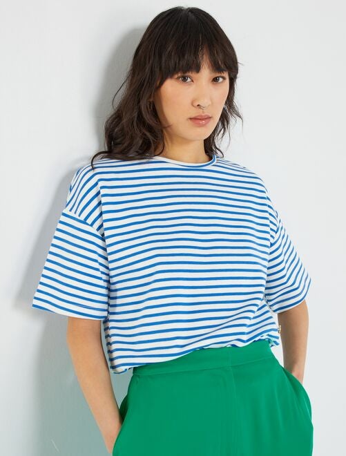 T-shirt rayé type marinière - Kiabi