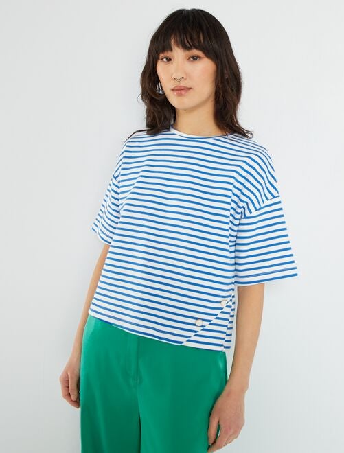 T-shirt rayé type marinière - Kiabi