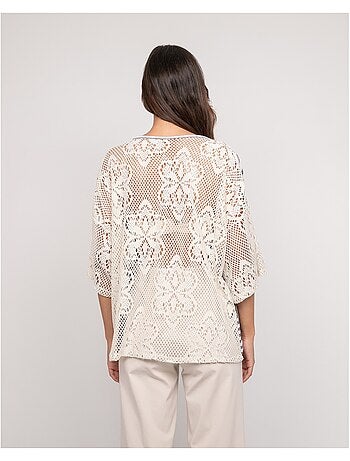 T-shirt rayures dos ajouré FINLEY
